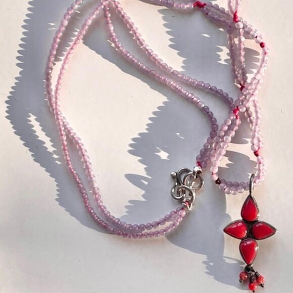 Jane Diaz | Carnelian and Amethyst Necklace - Picture 2 of 6